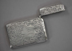 Antique Business Card Case Thomas Hayes 1901 Sterling Silver 50 5g
