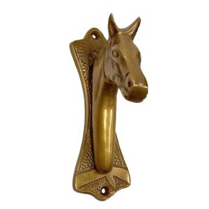 6 Antiqued Brass Horse Head Door Knocker Antique Reproduction