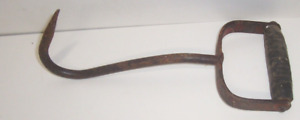 Antique Wooden Handle Hay Hook Rustic Decor 11 Farmer Rancher Hay Bale Tool