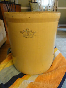 Vintage Stoneware Large Pickling Fermenting Crock 5 Crown Local Pick Up Only