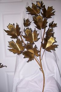 Signed Curtis Jere Artisan House Metal Leaf Branch Wall Art 1981