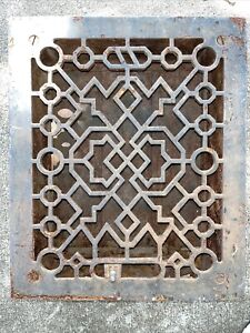 Vintage Cast Iron Floor Heat Grate Vent 11x 9 Art Architectural Salvage Read