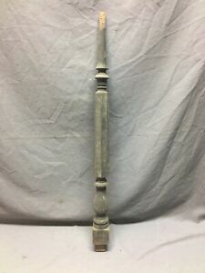 One Antique Turned Wood Spindle Baluster Cherry Staircase Vtg Varnish 731 20b