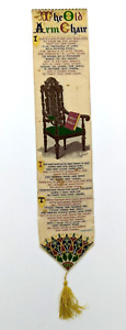 The Old Chair With Bible Signed Silk Ribbon Bookmark Stevengraph T Stevens
