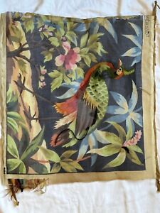 High Quality French Needlepoint Peacock Canvas Tapestry