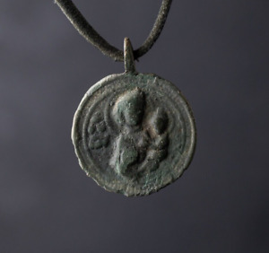 Authentic Medieval Religious Pendant Gift Ca 12 Century Ad Unique Necklace