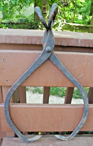 Gifford Wood Co Ice Block Tongs Carrying Hay Bale Tool Cast Iron Tongs 542 24in