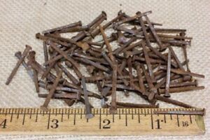 1 Old Square Nails 100 Real 1850 S Vintage Rusty Patina 5 32 Small Head Brads
