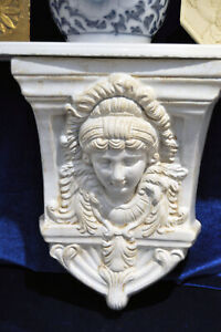 Neoclassical Bust Roman Greek Shelf Corbel Terra Cotta Pediment Relief Goddess