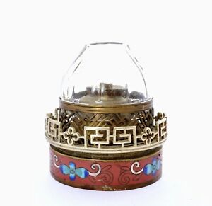 1930 S Chinese Openwork White Copper Brass Paktong Cloisonne Opium Lamp Lantern