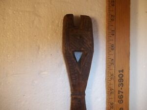 Antique Wooden Sword African Niger Club Staff Not Weaving Fabric