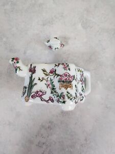Porcelain Chinese Flower Teapot Small