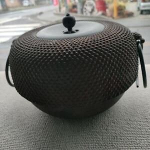 Teapot Kettle Chagama Tea Ceremony Cast Iron Japanese A53