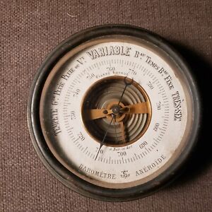 Antique French Barometer Picard Lepage A Bar Le Duc Aneroide