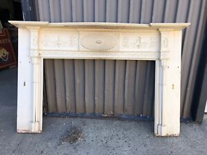 Stunning Rare C1820 Hand Carved Fancy Fireplace Mantle 85 56 60 39 Firebox