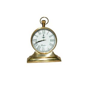 Decorative Brass Antique Desktop Clock For Home Office Living Room Bed Room