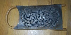 Antique Handmade Wood And Punched Tin Grater