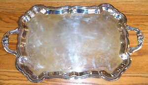Fb Rogers Pattern 2462 Large Rectangular Silver Plate Waiter S Serving Tray