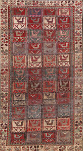Semi Antique Tribal Geometric Living Room Area Rug 5x9 Handmade Wool Carpet
