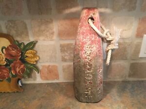 Vintage Maine Wooden Lobster Buoy Signed Dh Young 15 New England