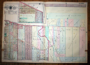 Detroit 1915 Plat Map Baist S 34 X 24 St Clair Heights Gratiot Township