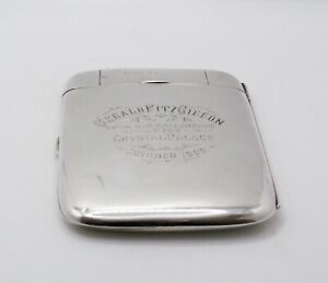 Antique Sterling Silver Combined Cigarette Case Vesta Case William Hutton Sons