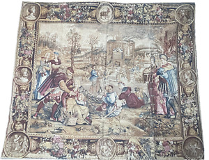Vintage Les Editions D Art De Rambouillet French Tapestry 150x170cm Large France