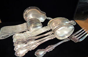 Vtg Lot Of 1835 R Wallace Silverplate Flatware Monogrammed Troy Blossom