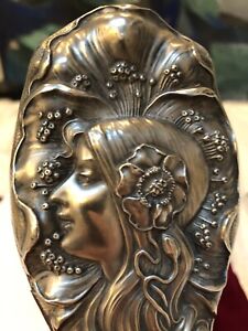 Unger Bros Dawn Smaller Hand Mirror From Hair Brush Art Nouveau At Its Finest 