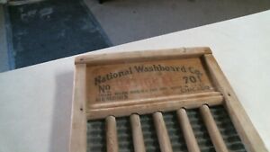 Vintage National Washboard Co No 701 Old Wash Board Memphis Chicago Usa