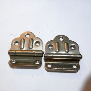 Nickel Plated Mcdougall 3 8 Offset Hinges Used