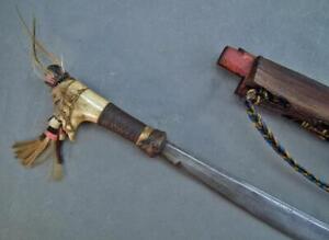 Antique Indonesian Headhunters Dayak Sword Parang Ilang Mandau Kenyah Kayan