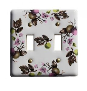 Switch Plate White Porcelain Apple Tree 2 Toggle Switch Renovator S Supply