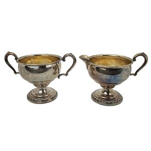 La Pierre Sterling Silver Vintage Matching Sugar And Creamer 14 Weighted
