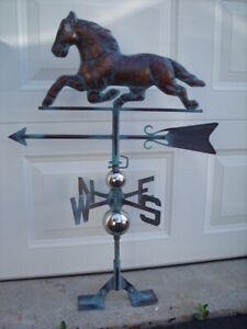 Horse Running Weathervane Antique Copper Finish Weather Vane Hand Crafted