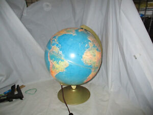 Vintage Replogle Illuminated 12 World Horizon Series Light Up World Globe Vg