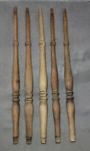 Antique Lot Of 5 15 Salvage Wood Spindles Gingerbread Woodworking Crafter D