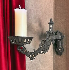 Antique Victorian Candle Wall Sconce Kerosene Or Gas Lamp Holder Gothic Lighting