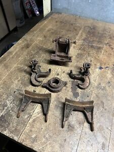 Louden Senior Hay Trolley Carrier Barn Drop Pulley Holder Catch Cast Iron Parts