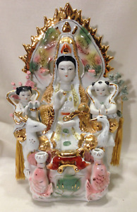Vintage Chinese Guan Yin Porcelain Statue Sculpture Rare