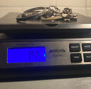 145 Gram Lot Jewelry Pieces Of Sterling 925 Silver For Scrap Bracelet Earring 