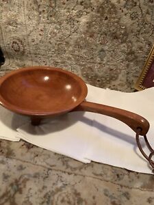 Primitive Handled Wooden Bowl Salad Cooking Serving Primitive Country Choice