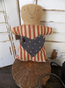 Primitive Folk Art Prairie Doll Americana Ornament