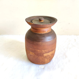 Antique Primitive Handmade Wooden Storage Pot Jar Kitchenware Collectible W950