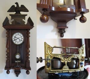 Antique Wall Clock Rare Ra Junghans Regulator Key Austrian German Runs 
