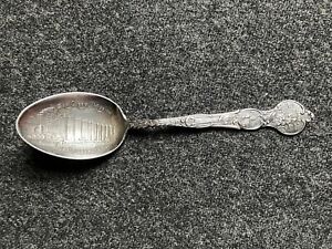 Antique Los Angeles California Sterling Silver Souvenir Spoon 5 5 Scenes 2 Side