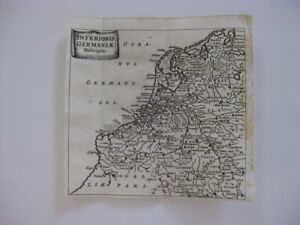 Important Early Antique 1686 Belgium Netherlands Cluver Copperplate Map Superb