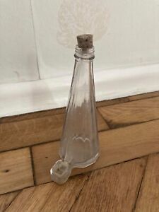 Vintage Or Antique Glass Bird Water Feeder With Cork Topper