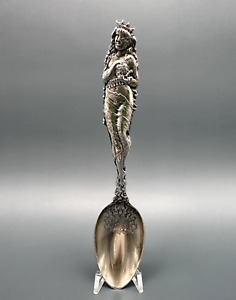 1893 Miss Chicago Worlds Fair Gorham Sterling Spoon Depicting Fire Of 1871 B112