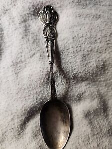 Ca1900 New York City Figural Handle Sterling Silver Souvenir Spoon Vtg Antique